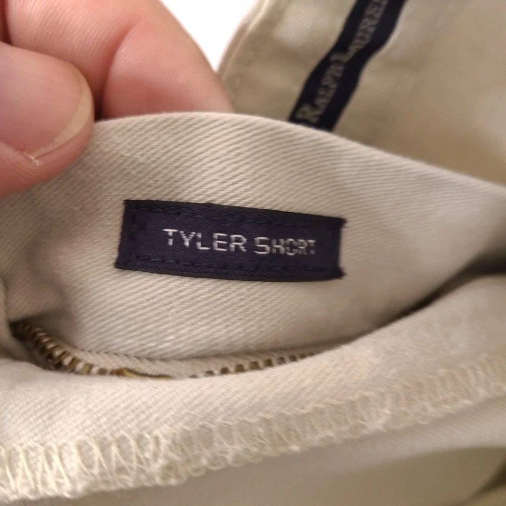 Polo Ralph‎ Lauren Shorts Mens 40 Beige 100% Cotton Pleated Tyler Short Vintage
